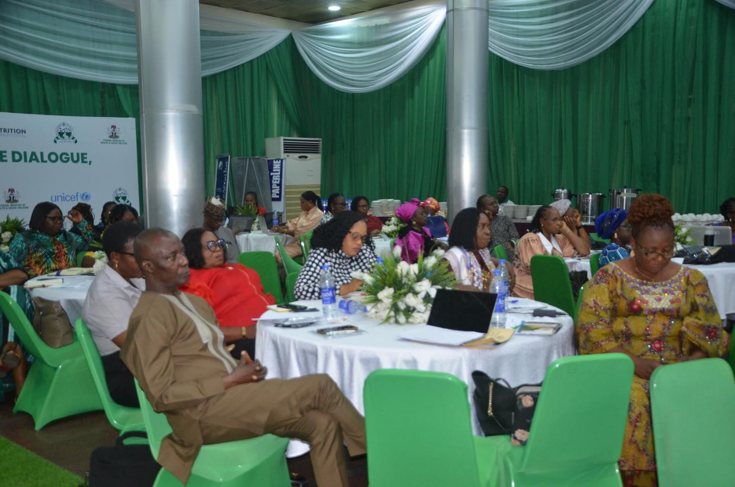 Participants at round tables during a CS-SUNN policy dialogue
